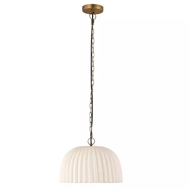 Audrey 1-Light Pendant Antique brass