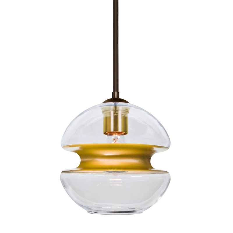 Besa 1TT-HULA8GD-BR Hula 8 One Light Pendant Bronze