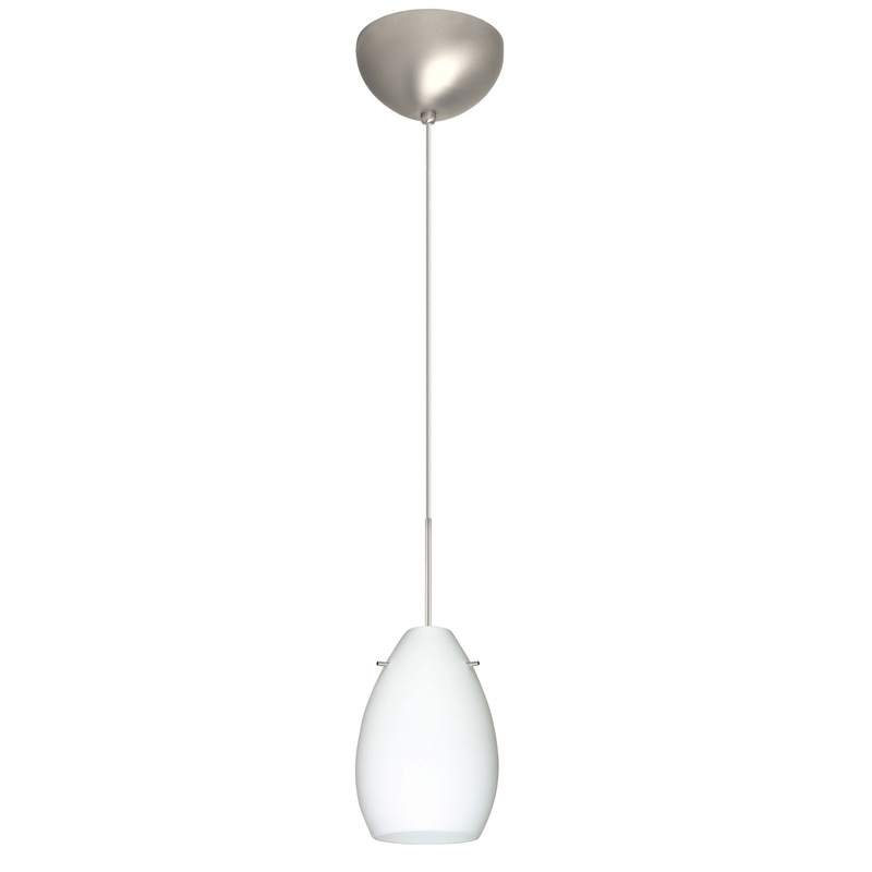 Besa 1XC-171307-SN Pera One Light Pendant Satin Nickel