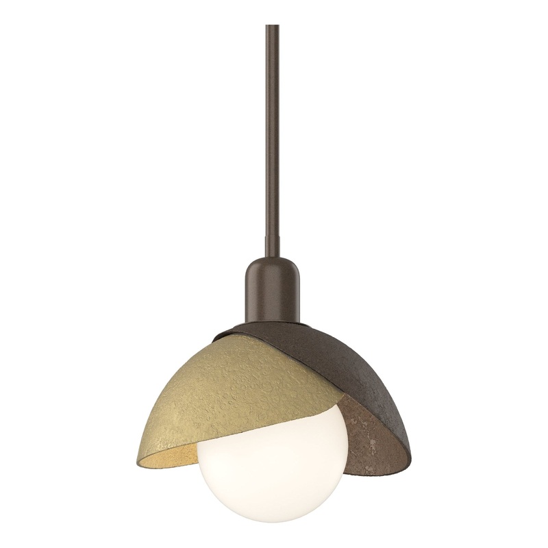 Brooklyn Double Shade Mini Pendant Bronze Modern Brass