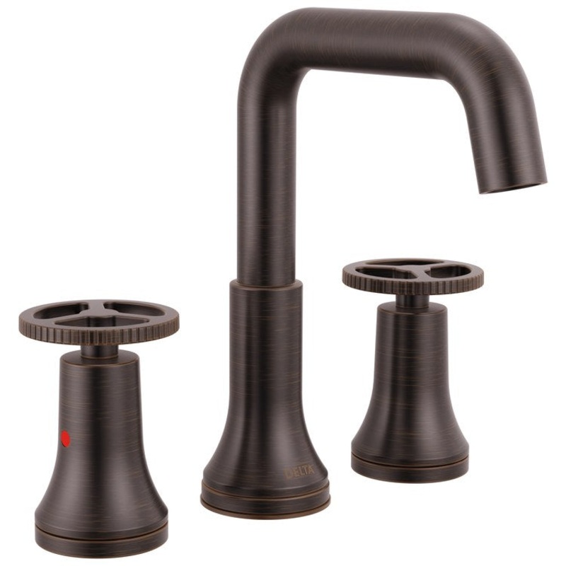 Lavatory Faucet Trinsic Widespread 6-16 Inch Spread 2 Wheel WaterSense/CALGreen Venetian Bronze 1.2 Gallons per Minute Deck Mount Metal Pop-Up Drain 3 Hole
