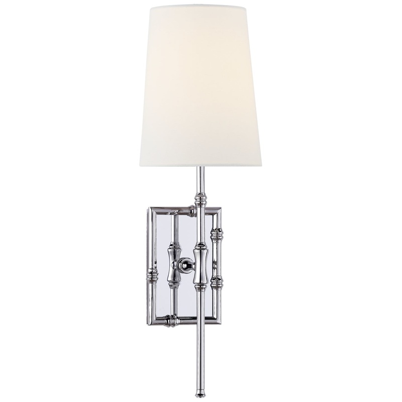 One Light Wall Sconce from the Grenol Collection in Polished Nickel Finish by Visual Comfort Signature