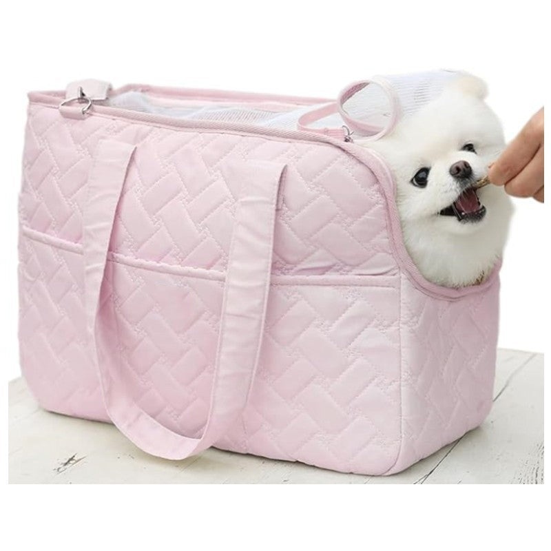 Pink Fashionable Pet Carrier Bag – Stylish Handbag for Cats and Small Dogs