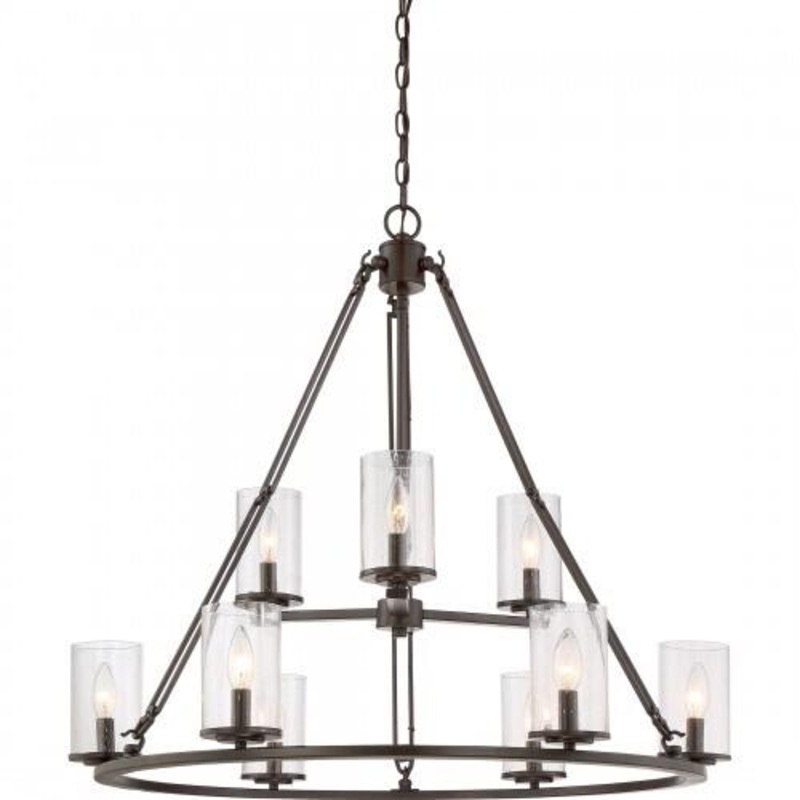 Quoizel BCN5009WT Buchanan Chandelier 9 light western bronze Chandelier