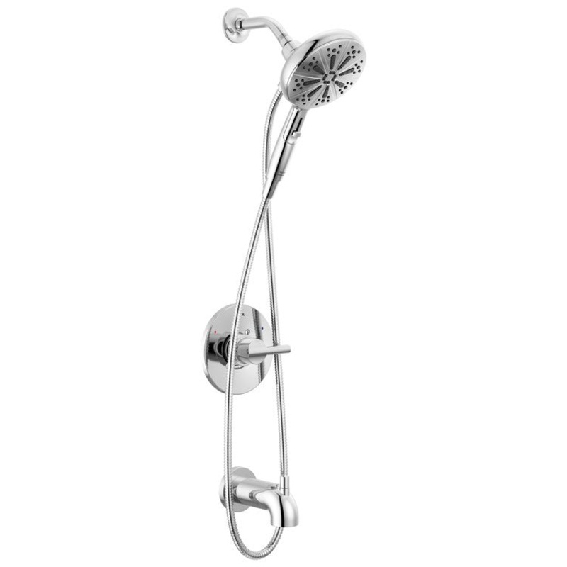 Tub and Shower Trim Monitor Nicoli 14 Series 1 Lever Chrome WaterSense ADA 1.75 Gallons per Minute