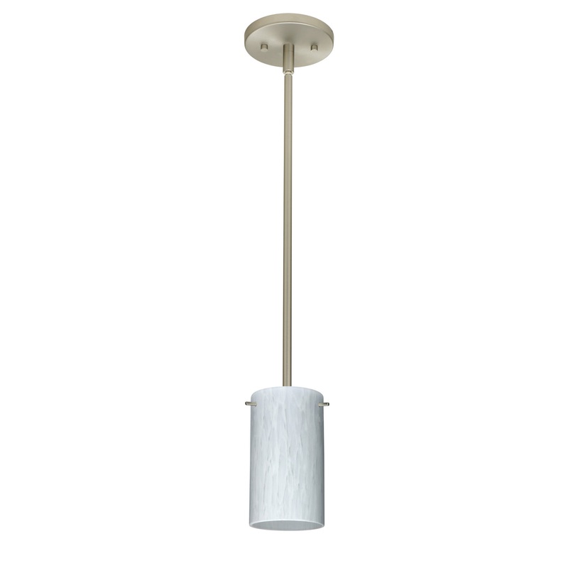 Besa 1TT-440419-MED-SN Stilo One Light Pendant Satin Nickel