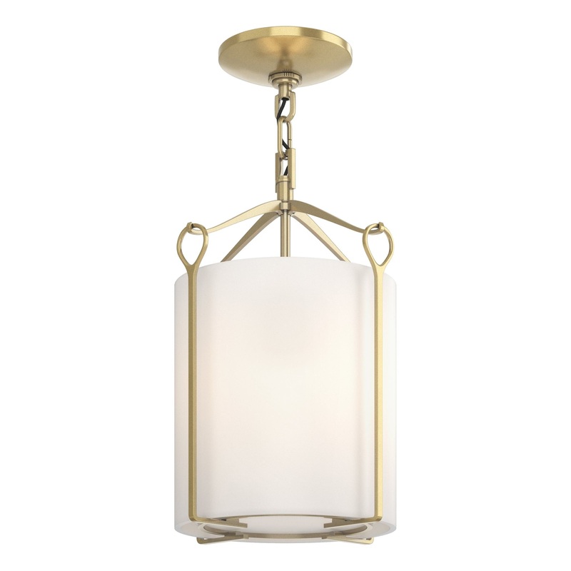 Bow Semi-Flush Modern Brass Opal Glass (GG)
