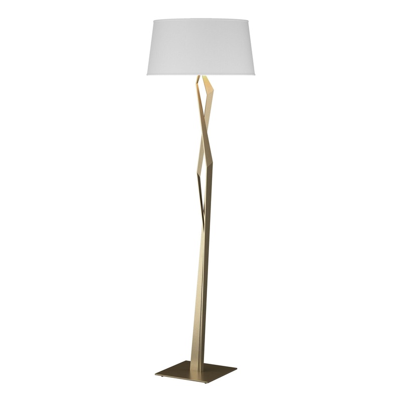 Facet Floor Lamp Soft Gold Natural Anna Shade (SF)
