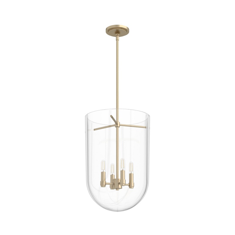 Four Light Pendant from the Sacha Collection in Alturas Gold Finish by Hunter