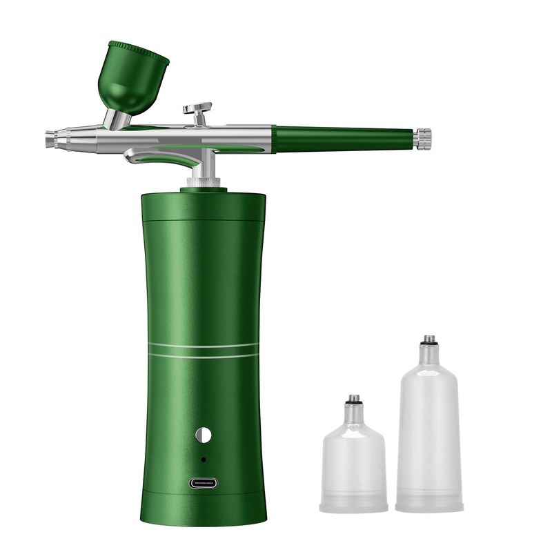 Green Portable Oxygen Infusion Airbrush – Facial Mist Sprayer for Hydration & Skincare