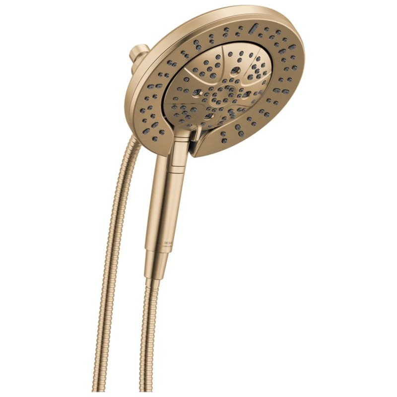 Handshower Combination Universal Showering Components In2ition 2-In-1 7 Functions Lumicoat Champagne Bronze WaterSense MagnaTite Docking 7-7/8 Inch Stretchable Metal Hose 60-82 Inch 1.75 Gallons per Minute
