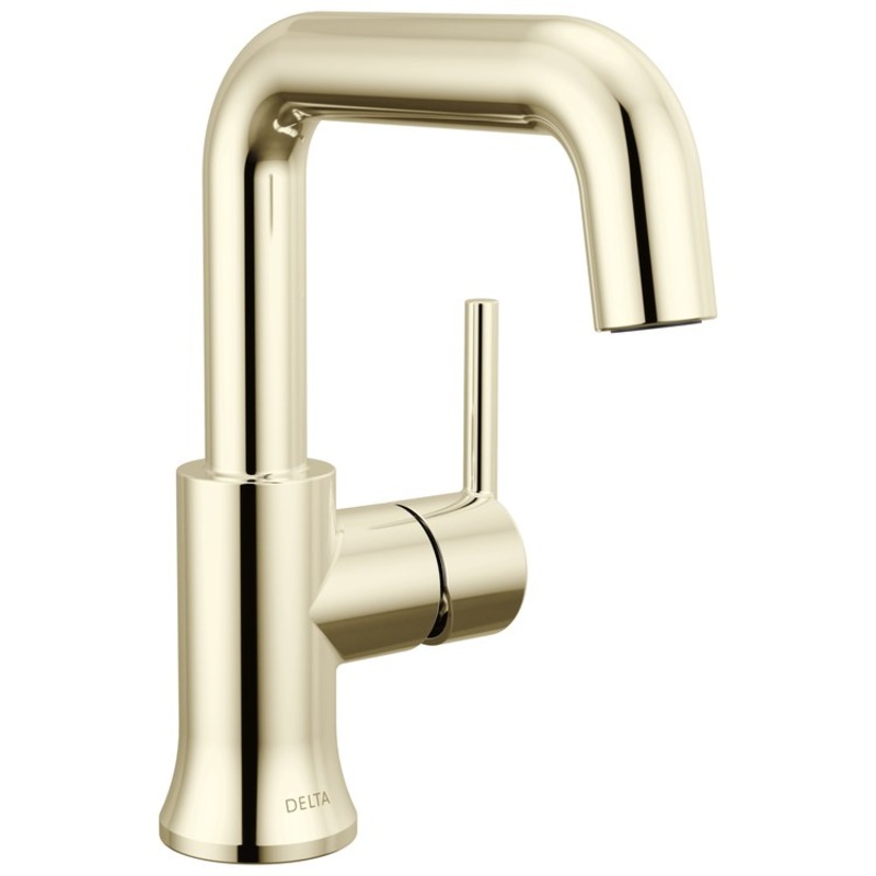 Lavatory Faucet Trinsic 1 Lever ADA WaterSense/CALGreen Polished Nickel 1.2 Gallons per Minute Deck Mount Metal Pop-Up Drain 1 Hole