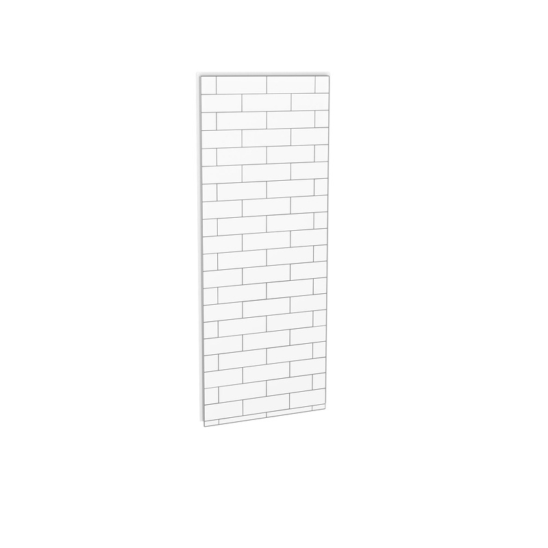 MAAX 103419-301-526 Utile 32 in. Composite Direct-to-Stud Side Wall in Metro Tux