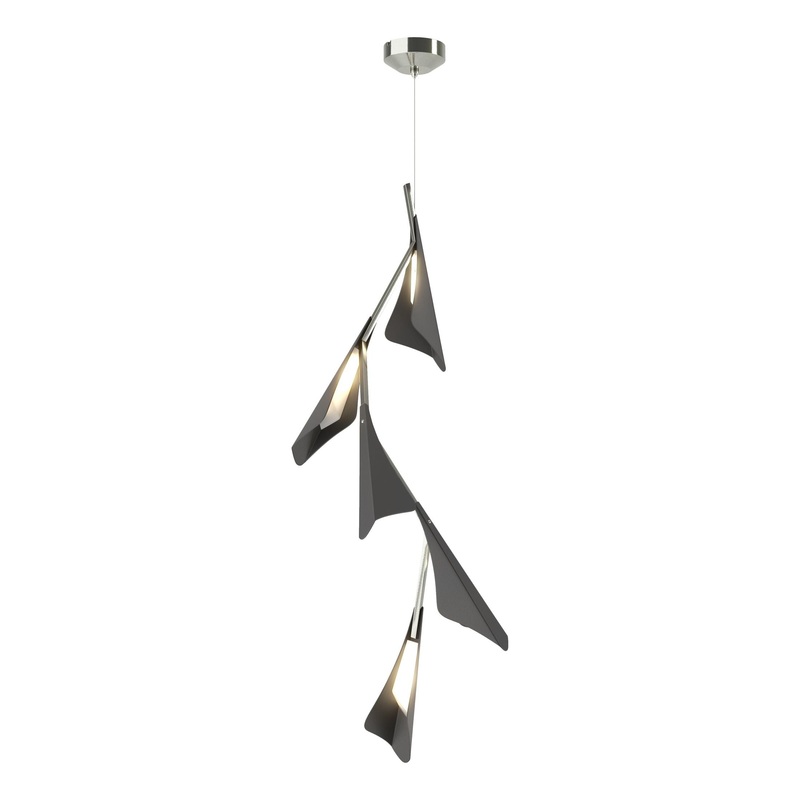 Plume 5-Light LED Pendant Sterling Black