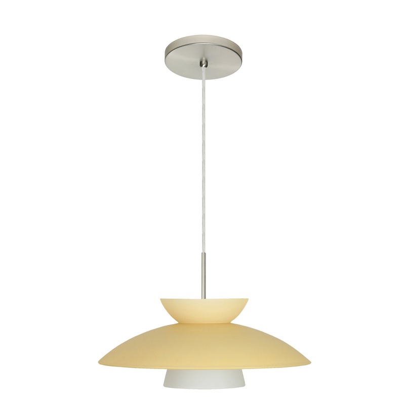 Besa 1JT-451397-LED-SN Trilo One Light Pendant Satin Nickel
