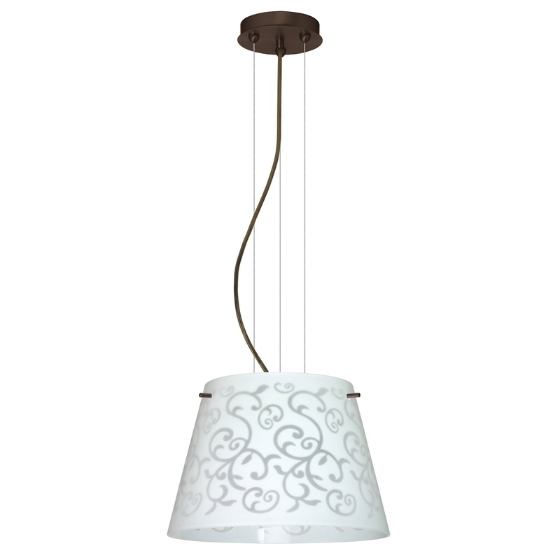 Besa 1KG-4393WD-LED-BR Amelia One Light Pendant Bronze (Discontinued)