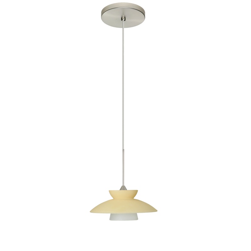 Besa 1XT-271897-LED-SN Trilo One Light Pendant Satin Nickel