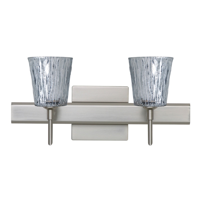 Besa 2SW-5125SF-SN-SQ Nico Two Light Wall Sconce Satin Nickel