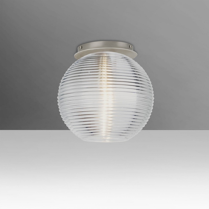 Besa 461600C-SN Besa Kristall 8 Ceiling One Light Ceiling Mount Satin Nickel