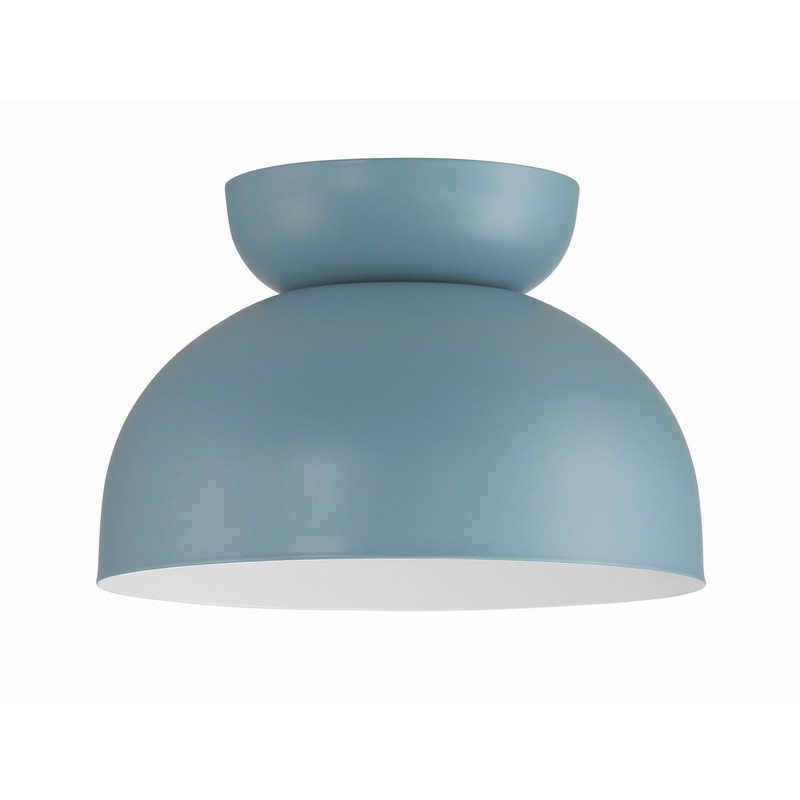 Craftmade 59181-DB Ventura Dome One Light Flushmount Dusty Blue