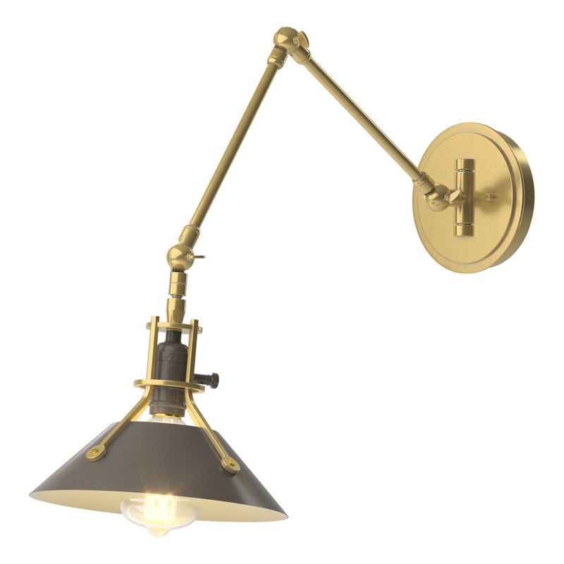 Henry Sconce Modern Brass Dark Smoke