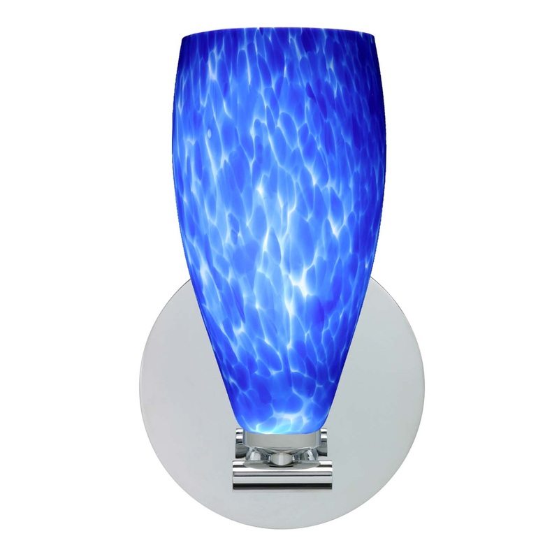 One Light Wall Sconce from the Karli Collection in Polished Nickel Finish by Besa