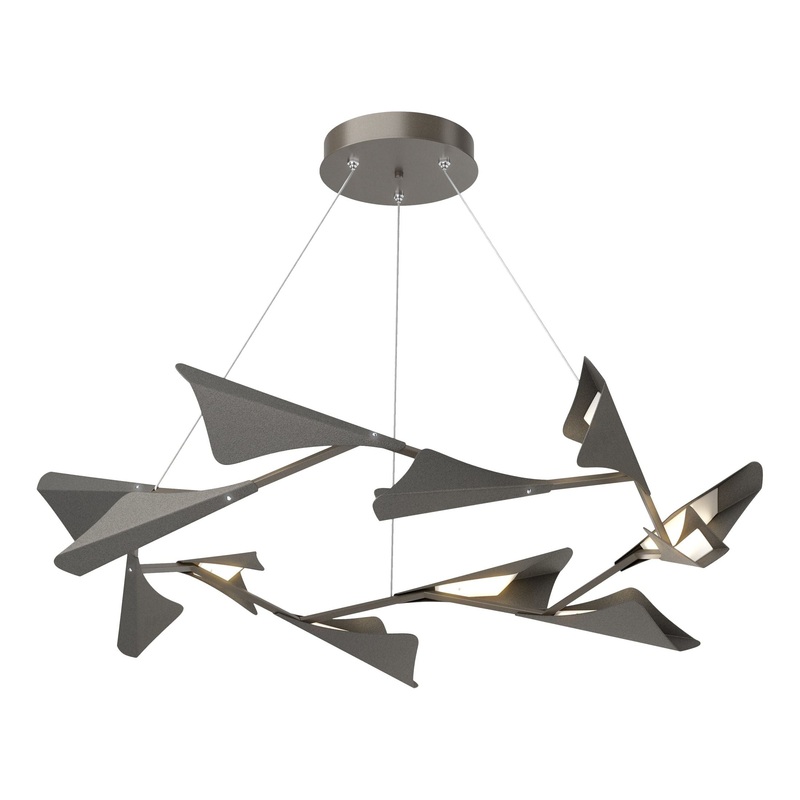 Plume 12-Light LED Pendant Dark Smoke Natural Iron