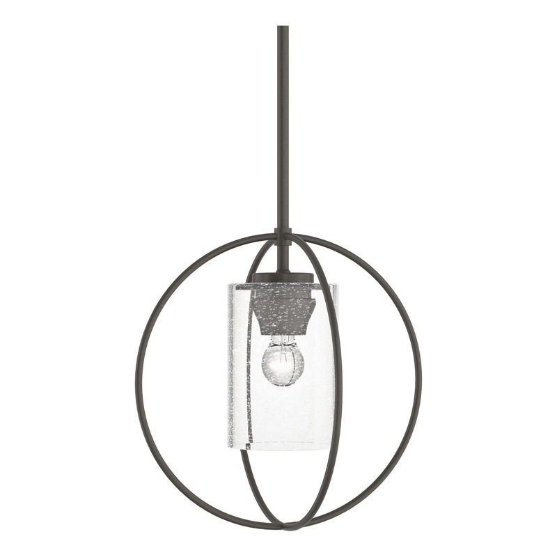 Rhythm Mini Pendant Dark Smoke Seeded Clear Glass (II)