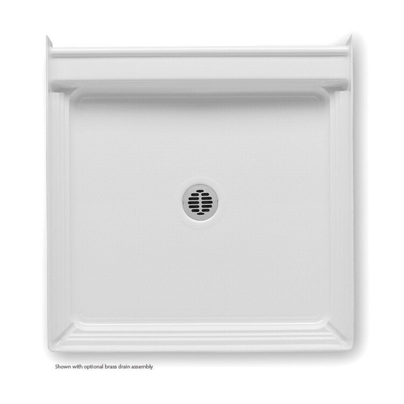 Shower Base Biscuit 36 x 36 x 6 Inch Acrylic Center Drain
