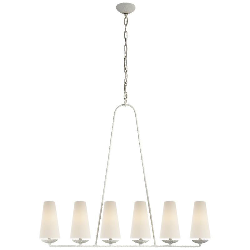 Six Light Chandelier from the Fontaine Collection in Plaster Finish by Visual Comfort Signature