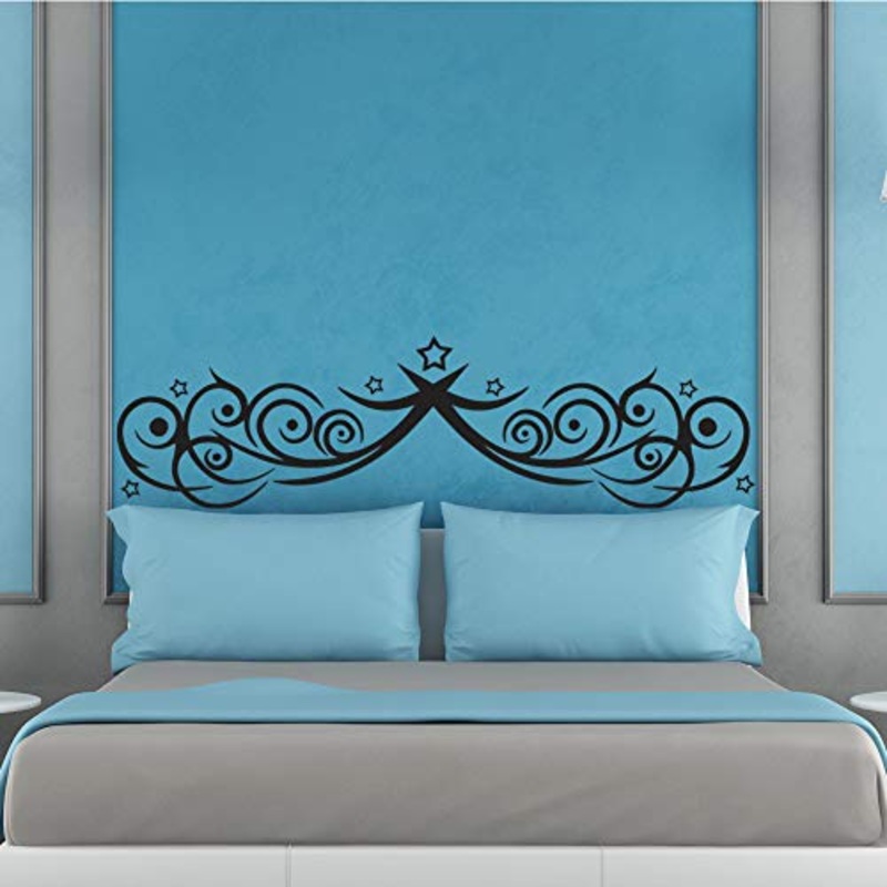 T-MK1111 – Adesivi per testiera del letto, 52 x 190 cm, colore: Nero