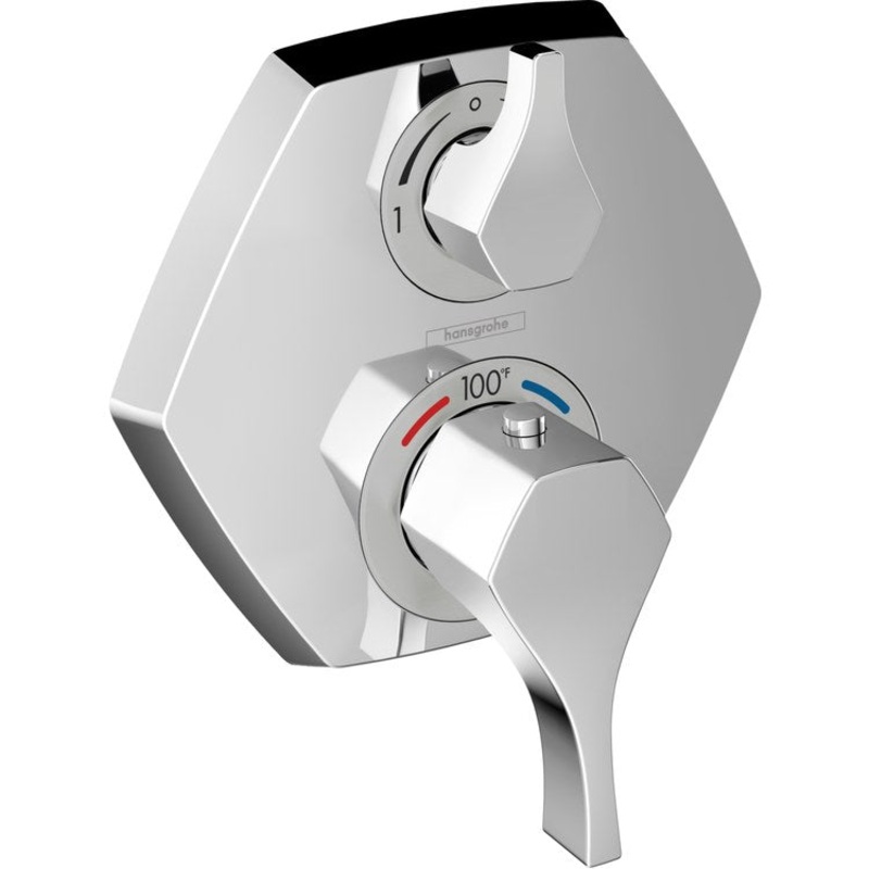 Thermostatic Trim Locarno 2 Outlet Diverter 2 Lever Chrome ADA for Bath/Shower 6.0 Gallons per Minute Handles Thermostatic Trim 2 Outlet Diverter ABS