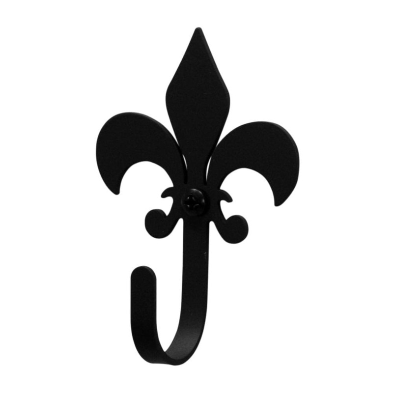 Village Wrought Iron WH-121-S Fleur de Lis Wall Hook Small