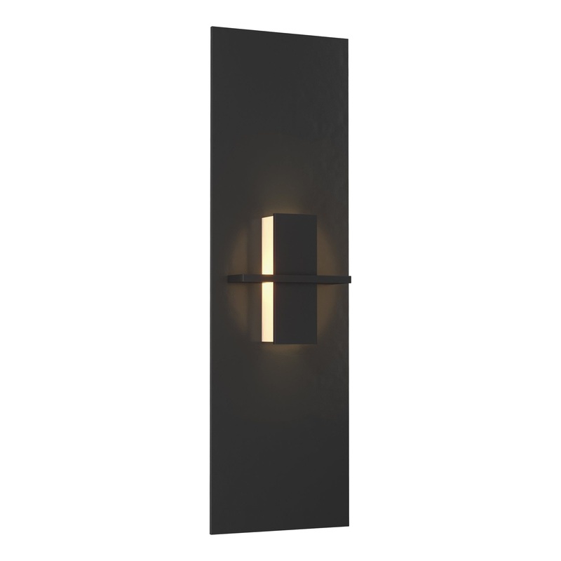Aperture Vertical Sconce Black White Art Glass (BB)