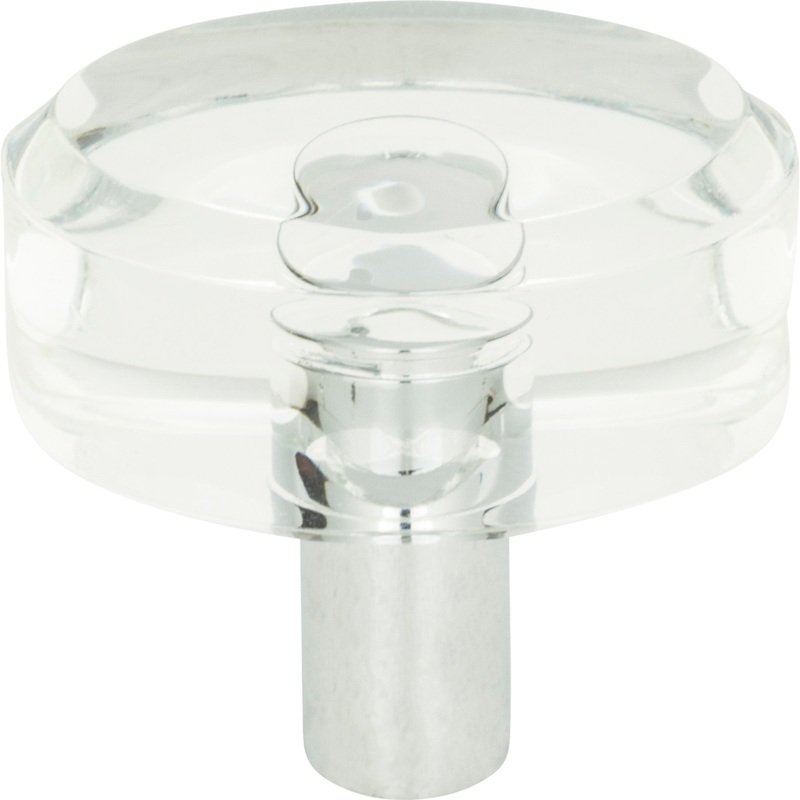 Atlas Homewares Optimism Oval Knob 1 1/2 Inch Polished Chrome