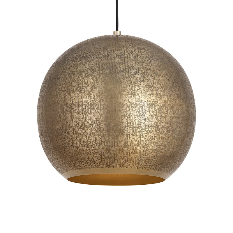 Aurelia 20″ 1-Light Pendant Weathered Brass