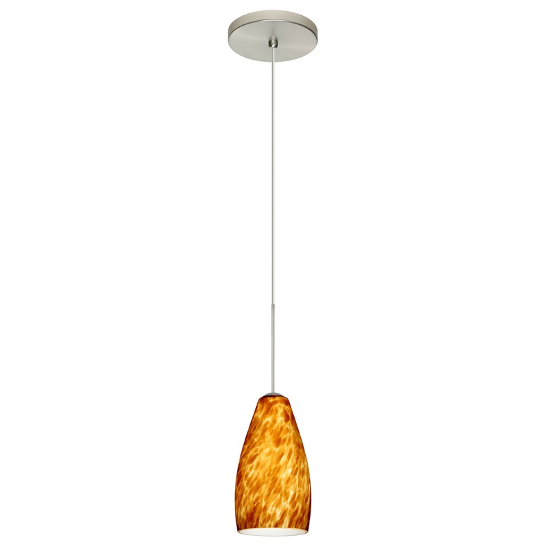 Besa 1XT-719818-LED-SN Karli One Light Pendant Satin Nickel