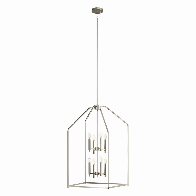 Eight Light Foyer Pendant from the Madden Collection in Brushed Nickel Finish by Kichler