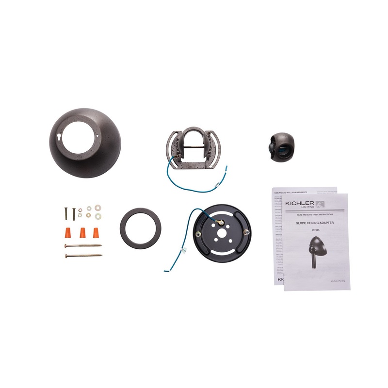 Kichler 337005AVI Slope Adapter, Anvil Iron