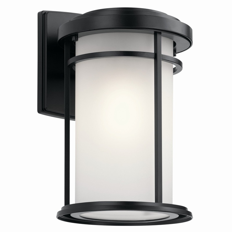 Kichler 49687BK One Light Outdoor Wall Mount, Black