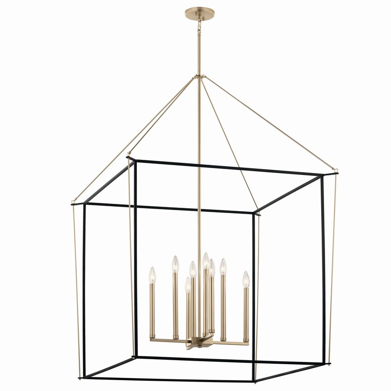 Kichler 52629CPZ Eight Light Foyer Pendant, Champagne Bronze