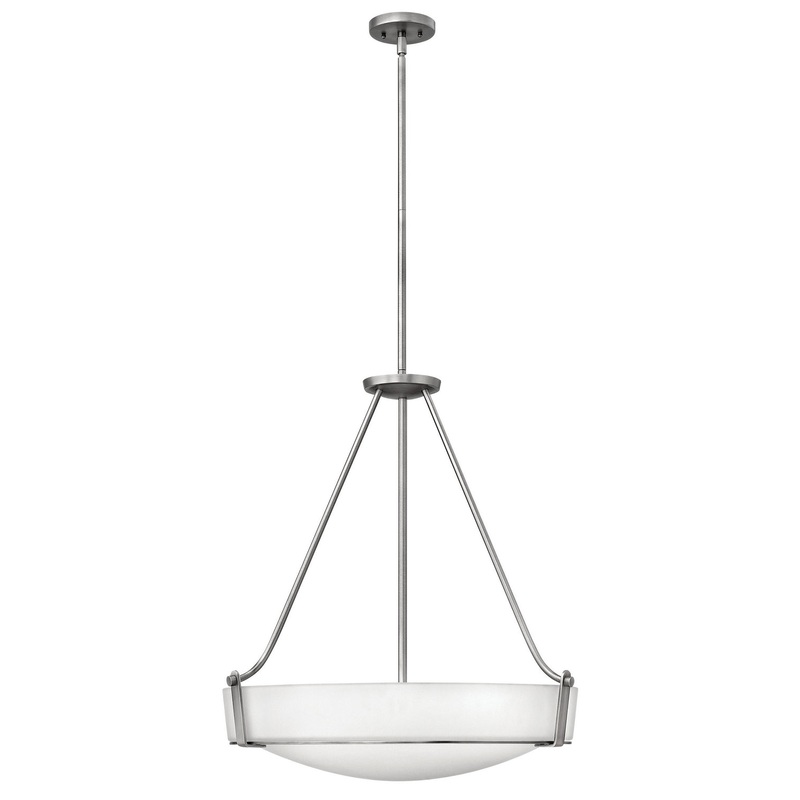 LED Foyer Pendant from the Hathaway Collection in Antique Nickel Finish by Hinkley