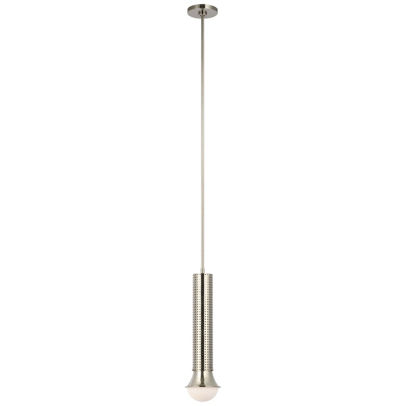 LED Pendant from the Precision Collection in Polished Nickel Finish by Visual Comfort Signature