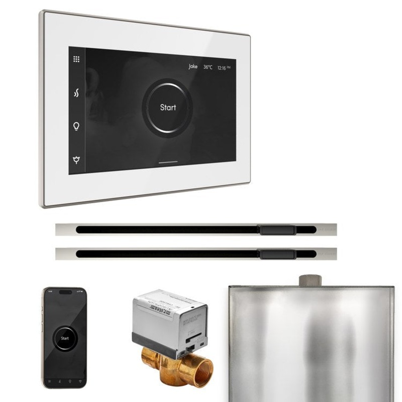 Steam Kit xButler Max Linear White/Polished Nickel Control Package for MS4/MS5/MX6