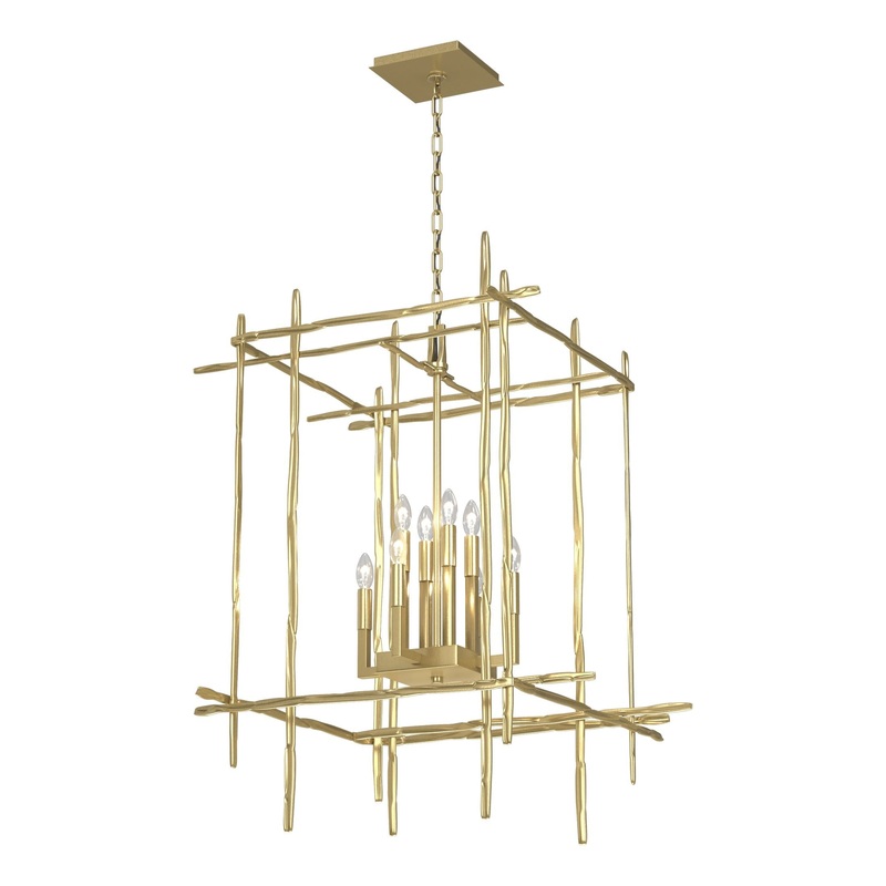Tura 8-Light Large Chandelier Modern Brass