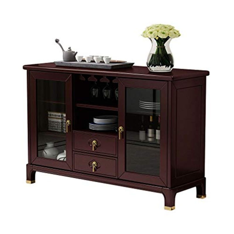 YLiansong-home Cassettiera Credenza Credenza Governo di immagazzinaggio Governo Petto 2 Porta for Living Room credenza in Legno (Color : Brown, Size : 120x40x87cm)