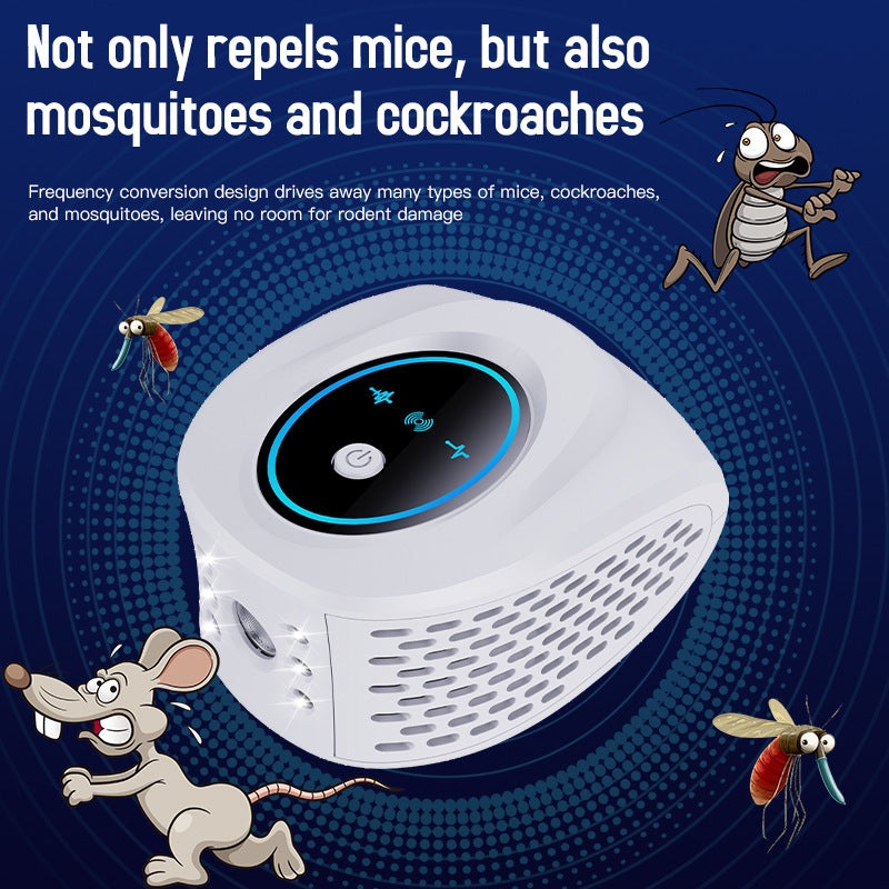 Advanced Ultrasonic Pest Repeller – Multi-Frequency Sound Waves for Mice, Mosquitoes & Cockroaches(white)