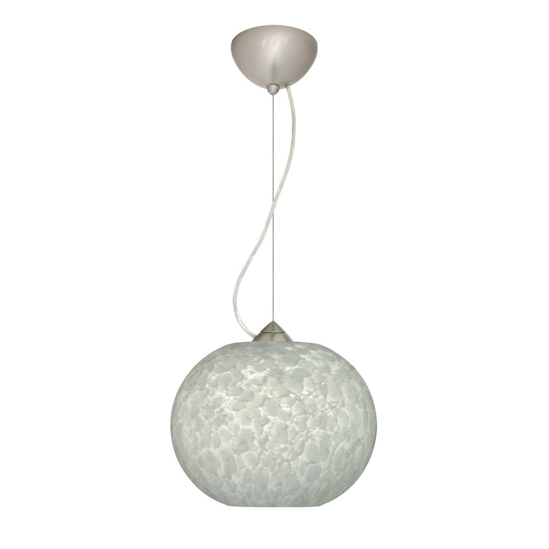 Besa 1KX-477619-LED-SN Luna One Light Pendant Satin Nickel