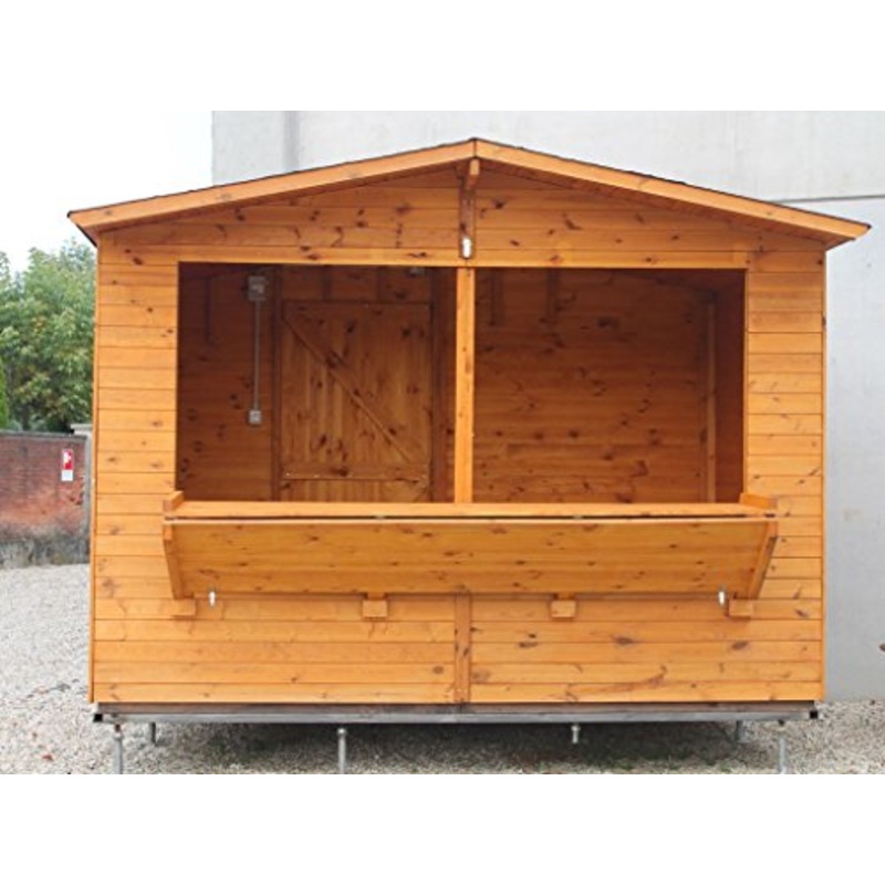 CABEX CO. S.r.l. – Chiosco Espositivo in Legno, Doghe in Pino Massello Spessore 19 mm. Serie CH Modello [CH3x2]