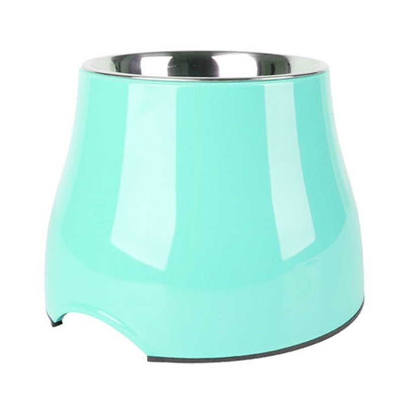 Elevated Pet Feeding Bowl with Stainless Steel Inner – Promotes Healthy Digestion & Reduces Neck Strain(Green)